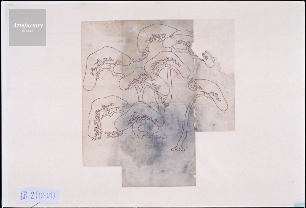 尾形光琳関係資料 松蒔絵箱下絵