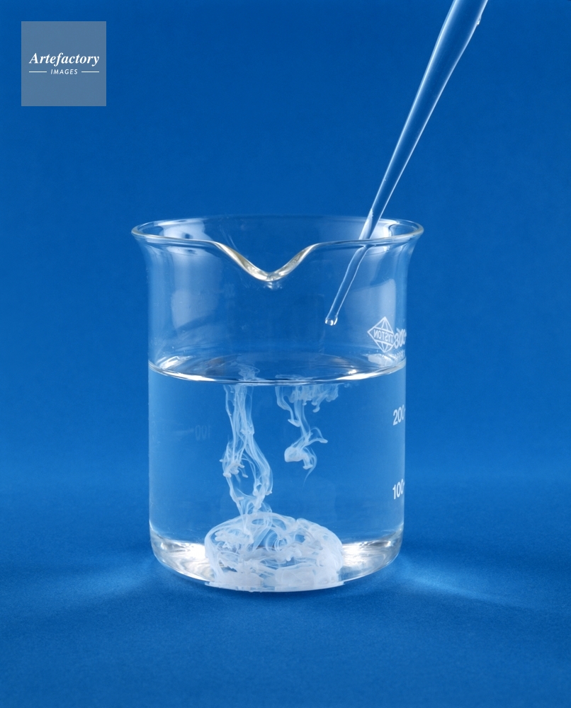 塩化バリウム水溶液に硫酸を入れる