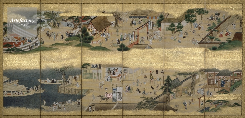 月次風俗図屏風
