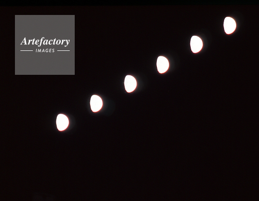 半月の動き 南東の空