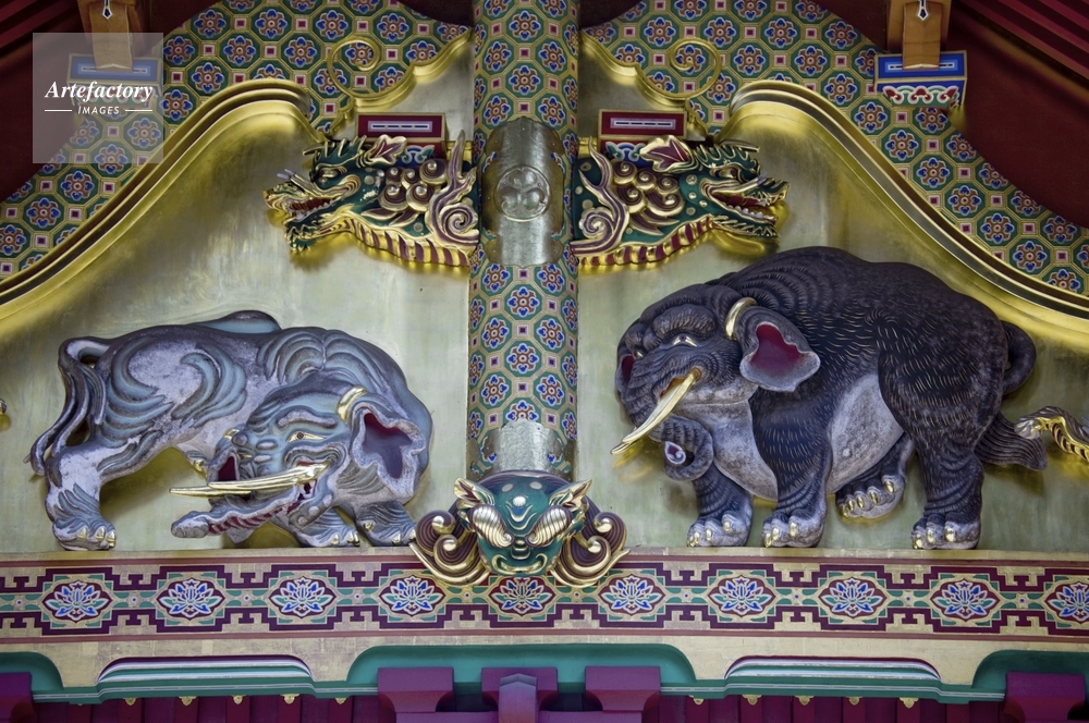 象の画物 日光東照宮三神庫の想像で描いた象