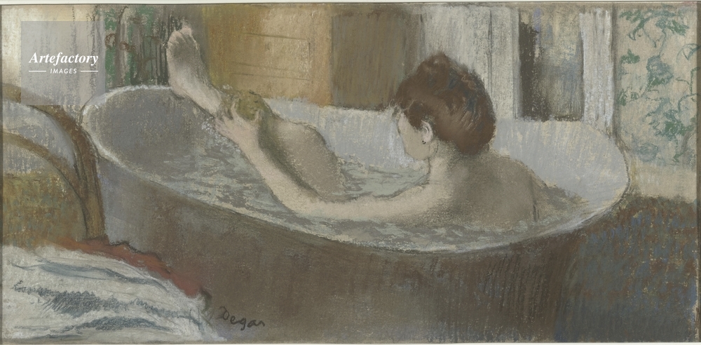 Edgar Degas、エドガー・ドガ、【LE BAIN】 腰掛けた踊り子 エドガー・ドガ（1834-1917）のパステル画 1881