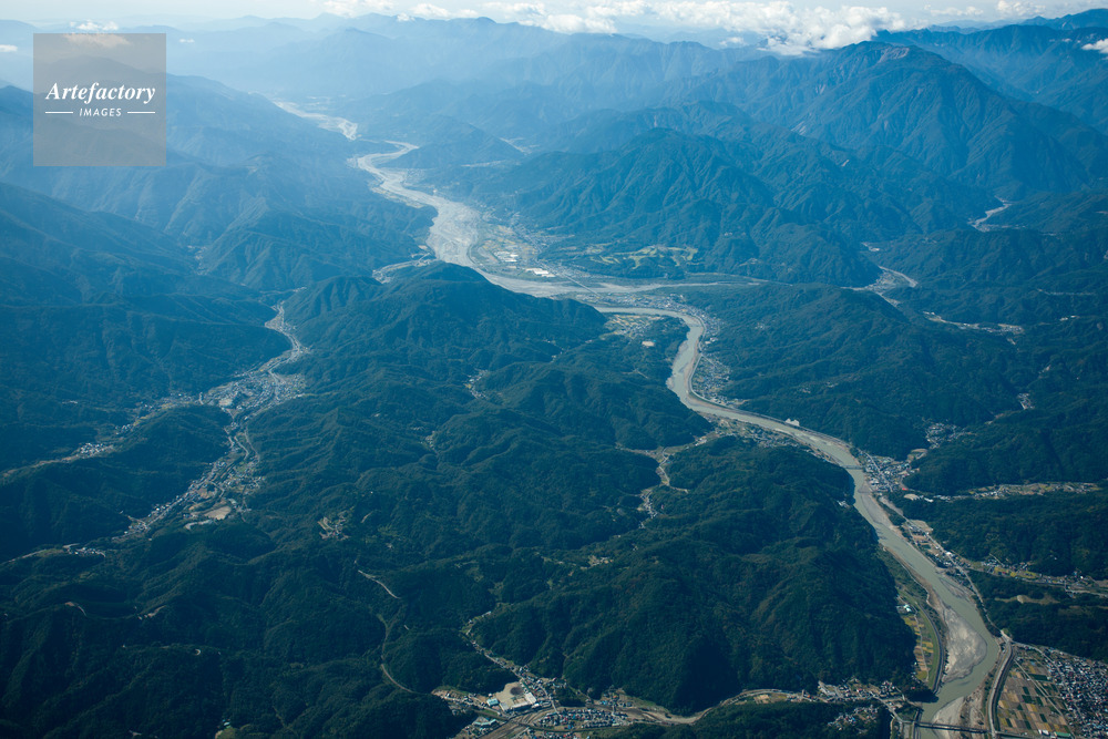 富士川(身延付近より富士市方面)