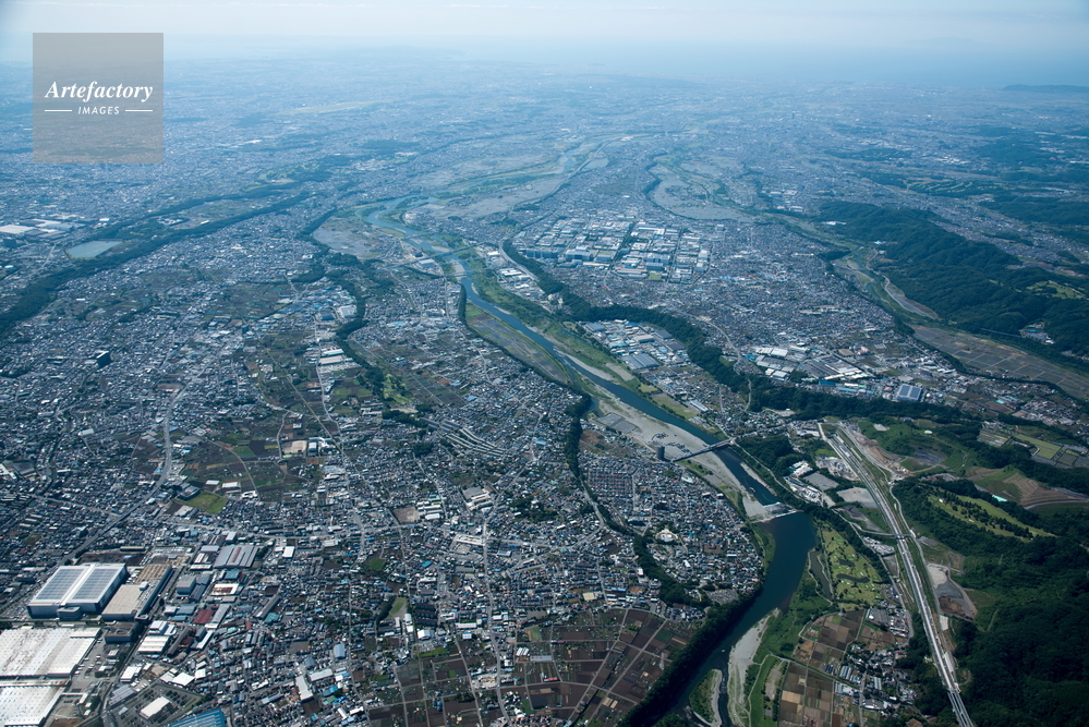 相模川(河岸段丘)水郷田より下流方面