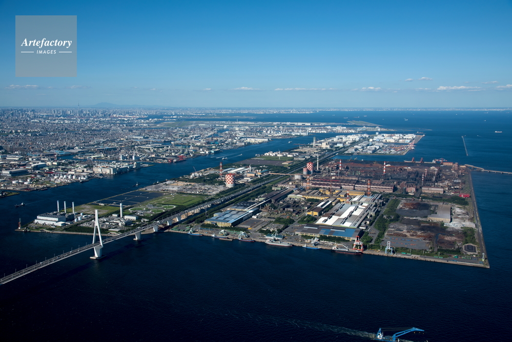 京浜工業地帯(扇島と京浜運河)