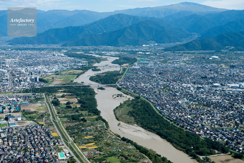 犀川(丹波島橋より千曲川合流方面)