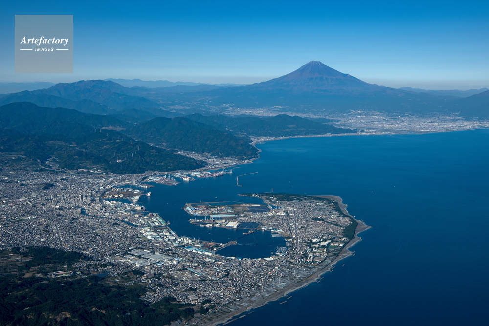 駿河湾より清水港,三保松原,富士山