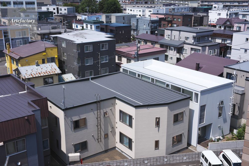 無落雪住宅の屋根