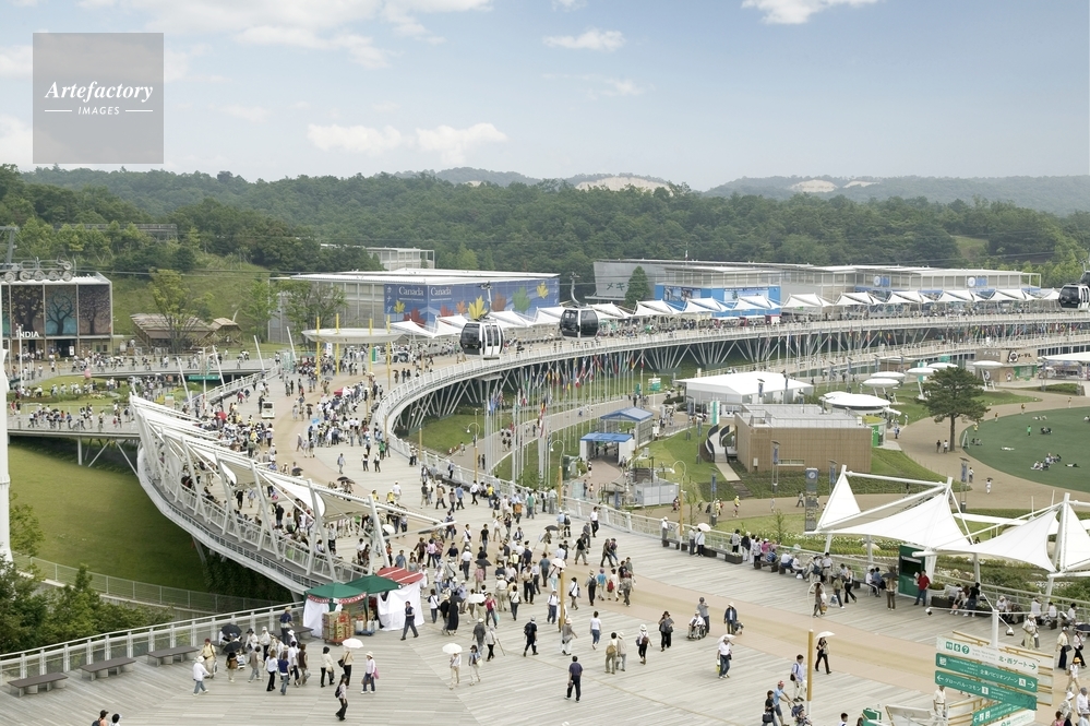 愛知万博、グローバル・ループ（水平回廊）とグローバル・コモン2（北