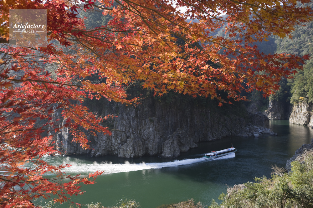 瀞峡遊覧船と紅葉