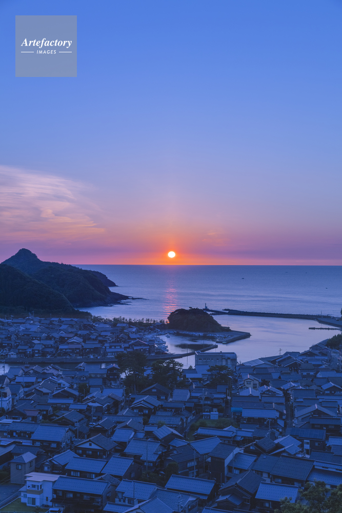 夕日の竹野海岸