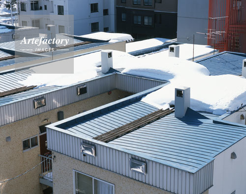 北海道の住宅の平らな屋根